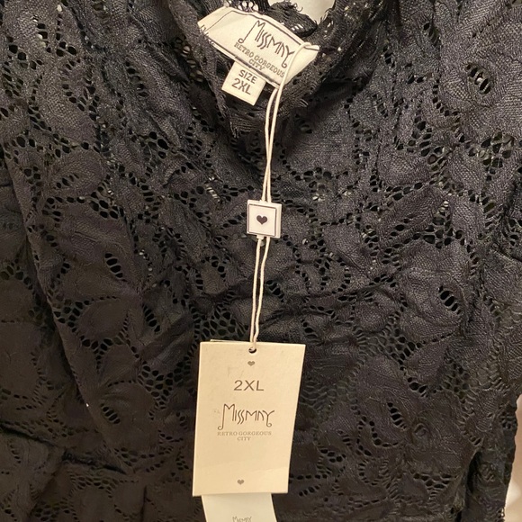 Black cocktail dress lace - Picture 2 of 2